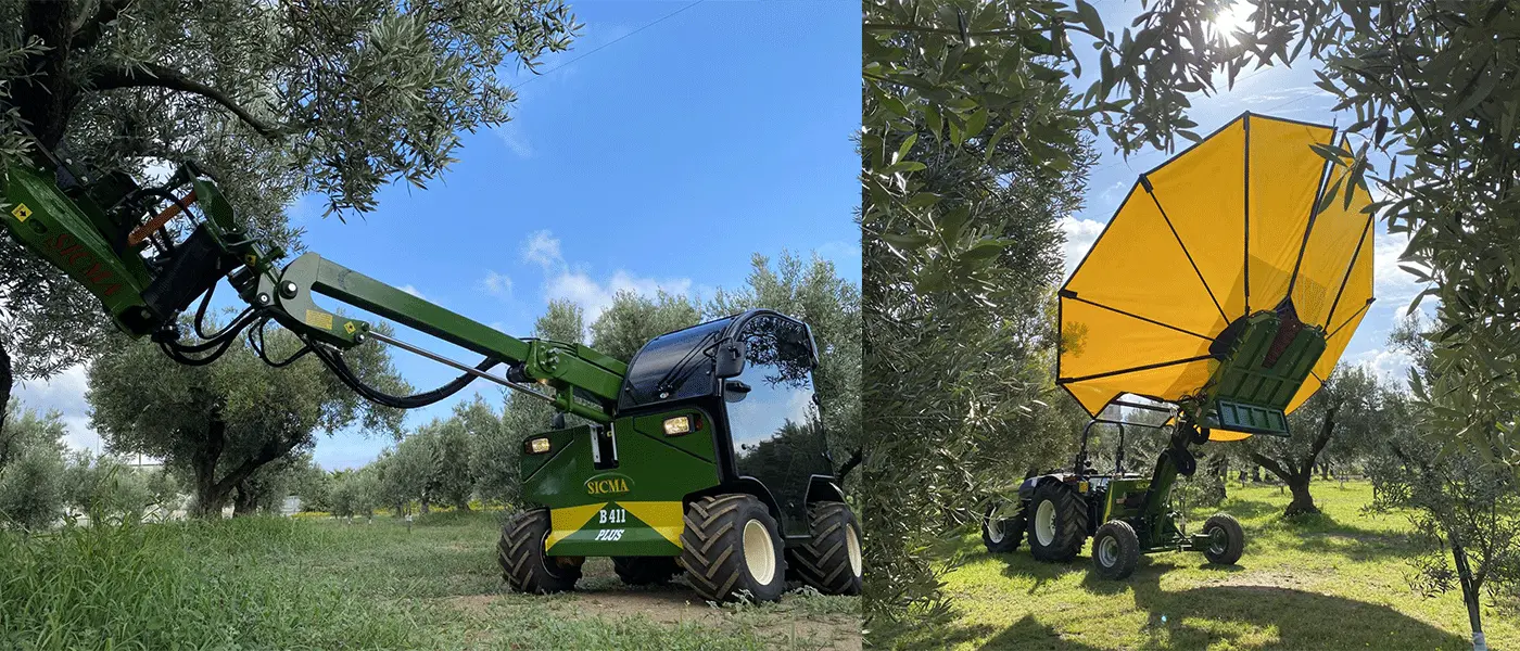 Εύκολη τώρα γίνεται η συγκομιδή ελιών και ακρόδρυων με δονητικά μηχανήματα