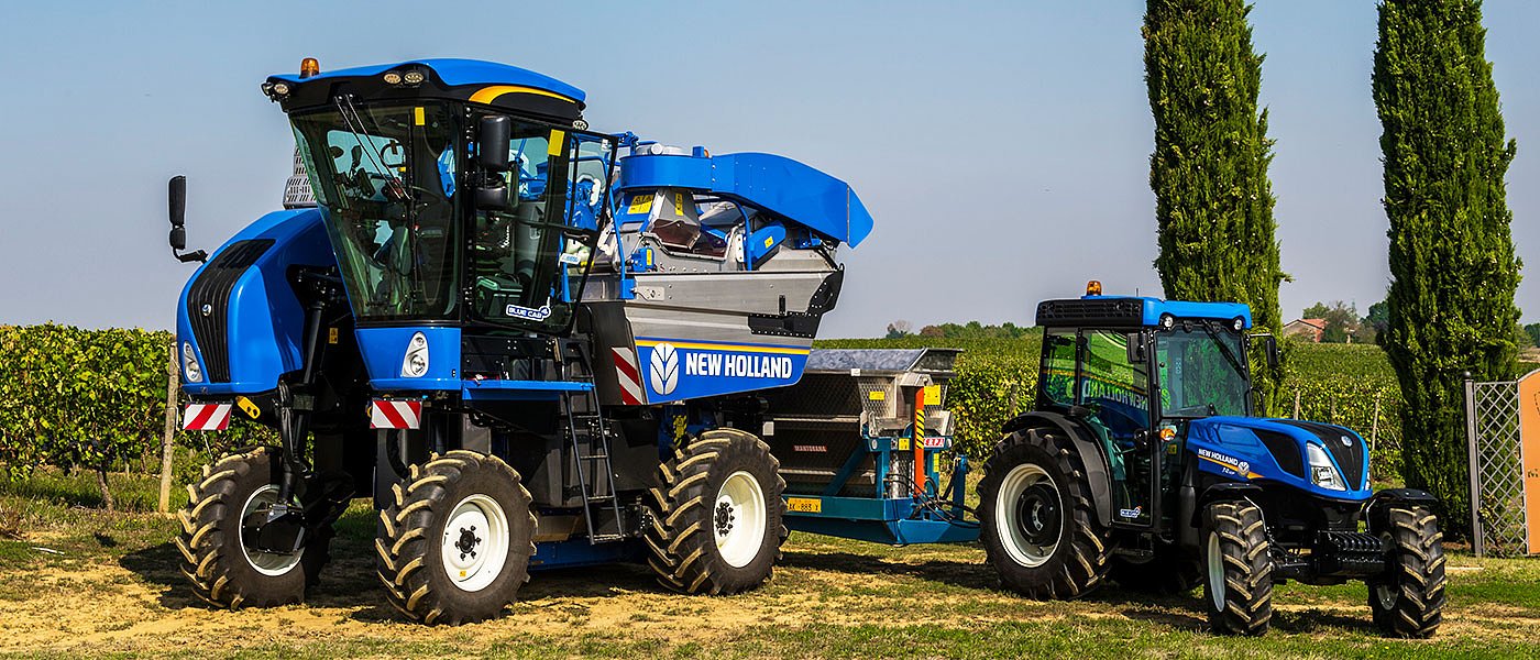 Δύο χρόνια εγγύηση για σταφυλοσυλλεκτικές μηχανές Braud της New Holland και για τρακτέρ TE straddle